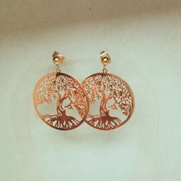 boucles d'oreille arbre de vie realiste
