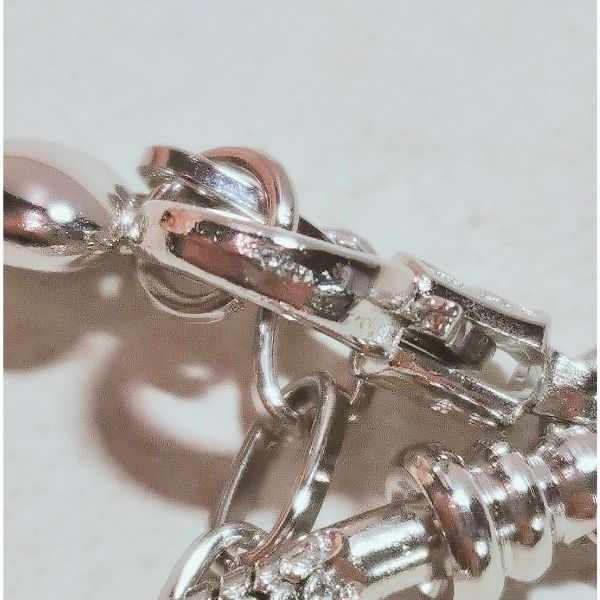 Bracelet argent massif breloque renard zoom sur le fermoir