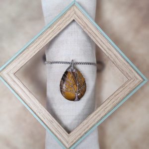 collier oeil de tigre acier