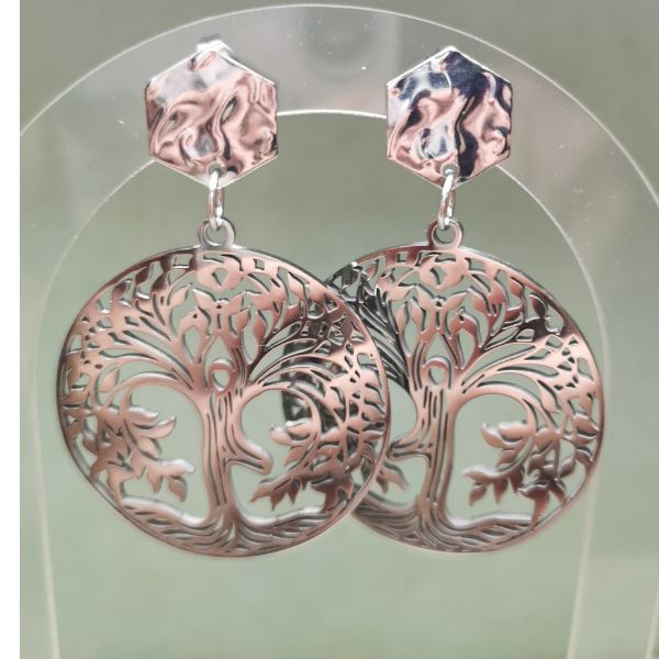 Boucle d'oreille arbre de vie zen